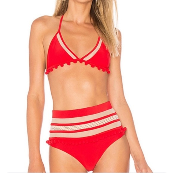 Palm Springs Red High Waisted Bikini - Picture 2 of 4